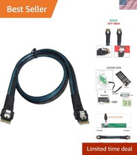 SFF-8654 to SFF-8654 SAS Cable 50cm - High-Performance 24Gbps Transmission picture