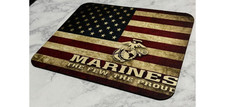 USMC Marines The Few The Proud American Flag Mousepad Non-Slip Rubber Base New picture