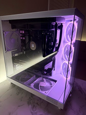 NZXT H5 Flow White Gaming Tower Desktop, Liquid 24 AIO, RGB, GeForce RTX picture