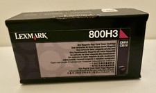 Lexmark 800H3 Magenta High Yield Toner Cartridge 80C0H30 Genuine OEM - NEW picture