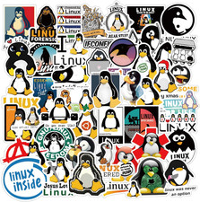 Linux Stickers 62Pcs Work Decals Aesthetic Waterproof Vinyl Pack Stickers picture