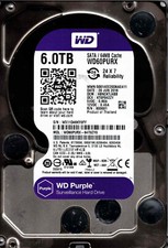 WD60PURX-64T0ZY0,  HBNCKTJABB,  WESTERN DIGITAL SATA 6TB WX11 JUN 2016 picture