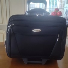 Samsonite Black Rolling Laptop Case Cart/Trolley Solid Wheels picture