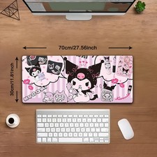 Purple-Themed Kuromi Cartoon Cute Gaming Mouse Pad, 1pc - Features a Non-Slip picture
