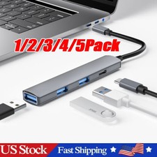 4 Port Adapter USB C HUB Type C High Speed Multi USB Splitter PC Laptop Macbook picture