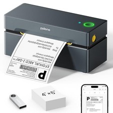 POLONO BLUETOOTH THERMAL SHIPPING LABEL PRINTER 4X6, PL80E - GRAY picture