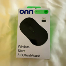 onn Wireless Silent Optical Standard Mouse, 5-Button Scroll Wheel, Black picture