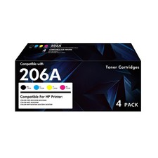 206A Toner Cartridges 4 Pack MFP M283fdw M283cdw Toner Compatible for HP 206A... picture