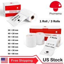 White Square Sticker Labels Self-Adhesive Tag Paper for Phomemo M110 Printer picture