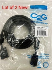 Lot Of 2 Cables 2 Go C2G 28014 Pro Series UXGA Monitor Cable 25 Ft. - Brand New picture