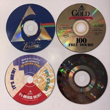 Vintage America Online CD Lot (4) Early PC Software Internet picture