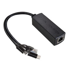 Gigabit PoE Splitter 5V 3A, 2-in-1 PoE to USB C, Micro USB Adapter, IEEE 802.... picture