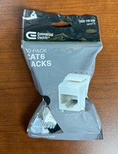 Commercial Electric Cat-6 Jack in White (10-Pack) 5016-WH-10 - NEW  picture
