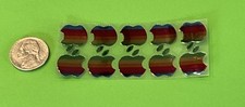 10 pcs Apple sticker Rainbow Retro 3D Domed Apple logo for MacBook 15mm X 15mm picture