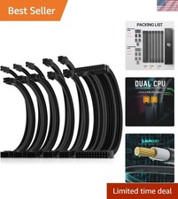 Versatile 30cm Power Supply Extension with 1x24-Pin ATX & Dual 8-Pin EPS picture