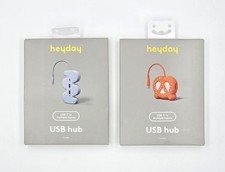 heyday Novelty USB Hub 3 Ports USB-A USB-C Multiport Adapter Squiggle Pretzel picture