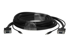 PTC 25 ft Premium VGA / SVGA / SXGA Cable w/Audio 3.5mm Stereo Plugs picture