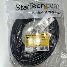 StarTech.com 25’  7.6m Power Extension Cord, NEMA 5-15R to NEMA 5-15P Black picture