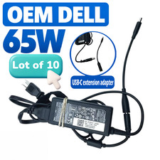 10-Pack Genuine Dell 65W Type C Adapter Charger for XPS 13 2-in-1 9365 XPS 12 picture