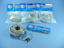 Leviton 5G455-50G Gray Cat 5e 50' Ethernet Patch Cord Network Cables Booted 4pcs picture
