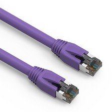15 Pack of 15Ft CAT8 S/FTP Ethernet Network Cable Purple 24AWG picture