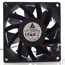 Delta FFB0912VHE 9038 DC12V 0.75A 9CM 3-Wire Dual Ball Cooling Fan picture
