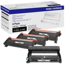 3x TN450 Toner + 1x DR420 Drum for Brother TN420 HL-2240 MFC-7360N MFC-7860DW picture