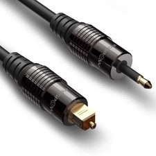 24K Gold Plated Toslink to Mini Toslink Digital Fiber Optical S/PDIF Audio Ca... picture
