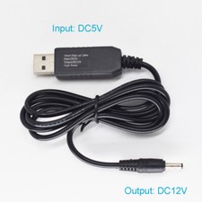 1pc 1M/3.3FT High Quality USB A Male 5V To 12V DC 3.5x1.35mm Male Step-Up Cable picture