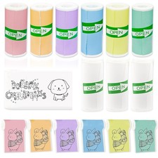 9 Rolls 57 * 25 SelfAdhesive Mini Printer Thermal Sticker Paper for Study picture