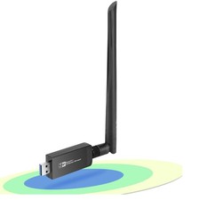 Wireless WiFi Bluetooth Adapter Dongle, USB WiFi Network Adapter for Desktop/... picture