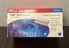 3Com US Robotics 5686 56K V.90 External Fax Modem Vintage 1998 Untested picture