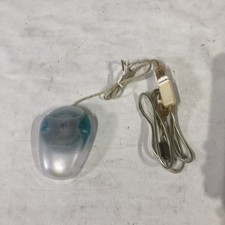 Vintage Original Genuine Apple USB Mouse Hockey puck Mouse, Blue M4848 picture