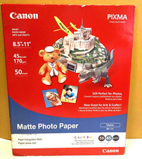 Canon Pixma Matte Photo Arts & Craft Paper inkjet White MP101 50 Sheets 8.5