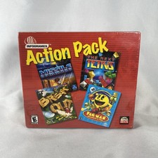  Action Pack Computer Games CD ROM Pac-Man Break Out Tetris Sealed Infogrames picture