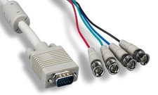 4 BNC to SUPER VGA HD15-M Cable 6FT picture