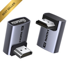 UGREEN 10K 8K@60Hz HDMI 2.1 Right Angle Male to Female Adapter 2 Pack Grey picture