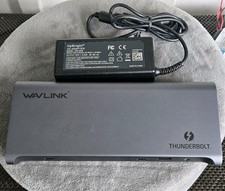 WAVlink UTD23 Thunderbolt 3 Dock Dual 4K 60W PD AC Adapter Tested Working picture