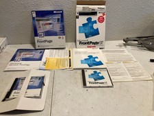 Vintage Microsoft FrontPage 97 and FrontPage 2002 Software Lot CD Manuals Set picture