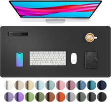 Non-Slip Waterproof PU Leather Desk Pad Protector Blotter for Office Home picture