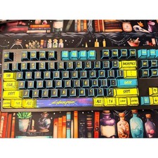 Epomaker TH108 Pro Keyboard Cyberpunk 2077 Custom Keycaps Tactical Excellent picture