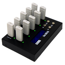 EZ Dupe 1 to 9 USB Duplicator - Flash Media Pro Copier Cloner & Eraser 45MB/Sec picture
