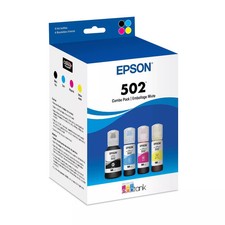 EPSON 502 BLACK MULTIPACK INK BOTTLES - CYAN MAGENTA YELLOW (T502120-BCS) picture