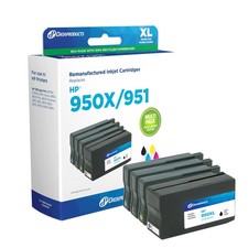 Replacement Ink Cartridges 950XL/951- Black, Cyan, Magenta, Yellow, Open Box picture