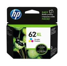 HP 62XL Tri-Color High Yield Original Ink Cartridge C2P07AN New Sealed picture