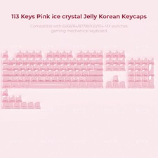 XVX Jelly Keycaps 113 Keys OEM Profile Cherry MX Mechanical Keyboard Keycap Set picture