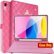 Cute Crown Diamond PU Leather Case for iPad 11th Gen 11