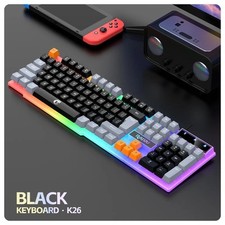 Single keyboard and keyboard mouse RAIKU T26 Three tone Luminous Keyboard Mouse picture