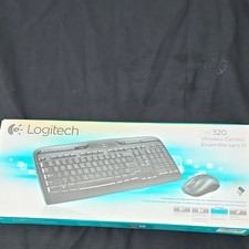 Logitech MK320 Wireless Keyboard & Mouse Combo Black Media/Internet Keys picture