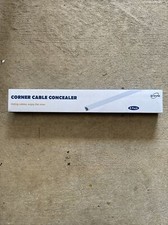 136in Corner Cable Concealer, Corner Cord Hider for One Small - 136in White picture